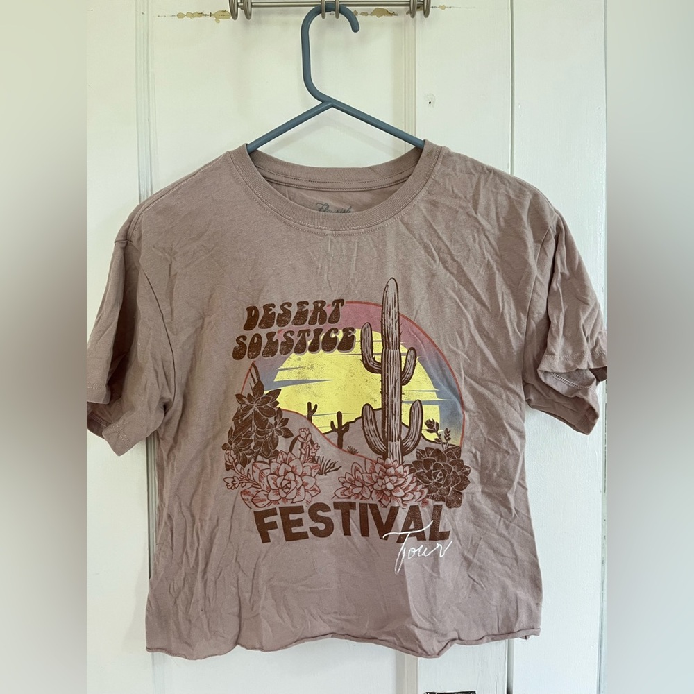 Desert Solstice Festival Cropped T-Shirt